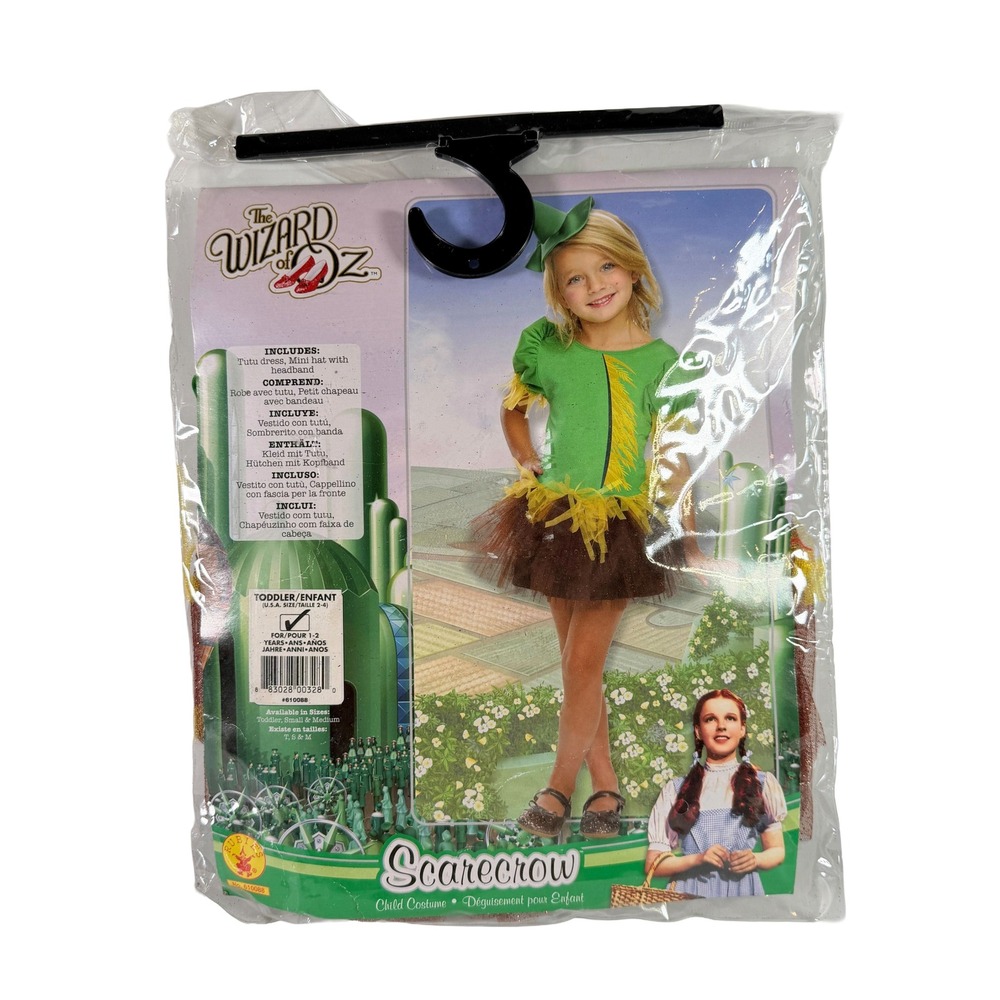 Rubies Wizard of Oz Scarecrow Tutu Dress Costume Girls Toddler 2-4 NWT